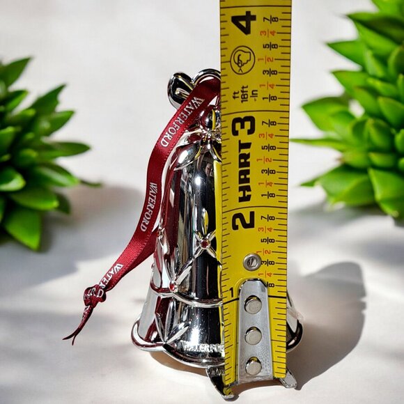 Waterford Bell Ornament Silver Lismore Plated Christmas Decoration dated 2017 - Picture 9 of 14